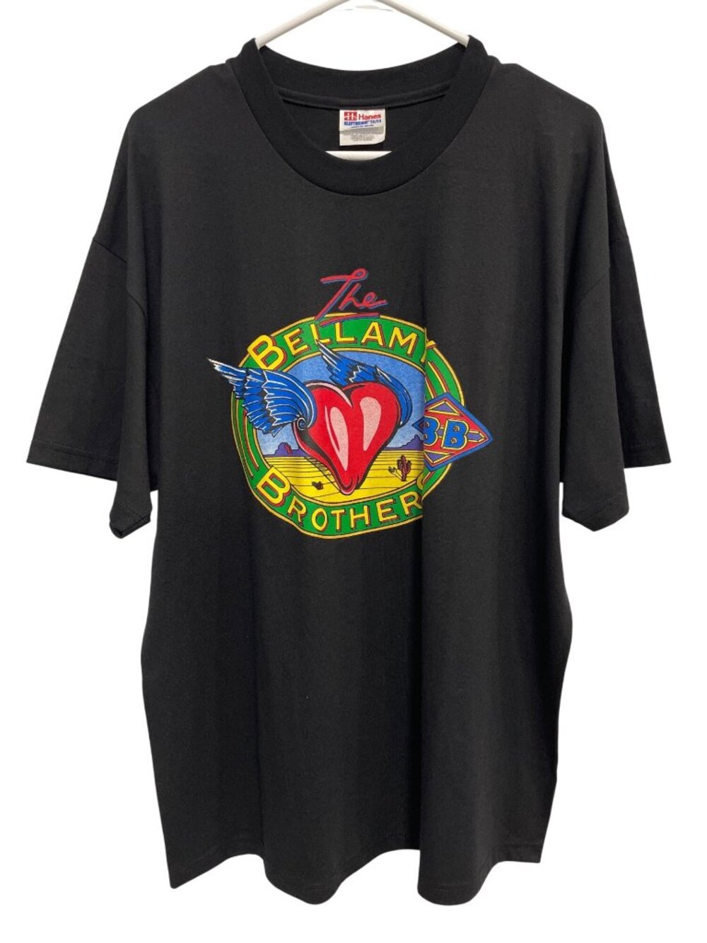 Bellamy Brothers Short Sleeve T-Shirt XL Hanes Graphic Tee The Black Multi Retro